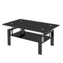 Tempered Glass Table With Storage
