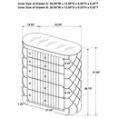 Sonya - 5-Drawer Upholstered Bedroom Chest Of Drawers - Ivory