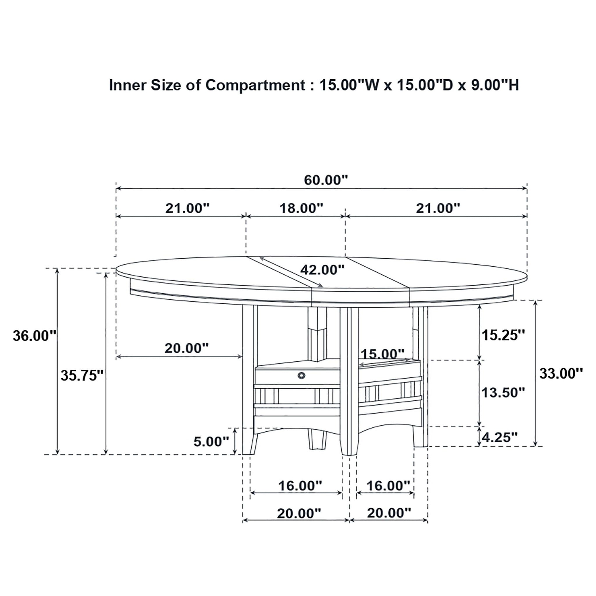 Lavon 5-piece Oval Counter Height Dining Set Light Chestnut - Atlantic Fine Furniture Melbourne FL
