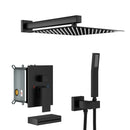 12" Ceiling Mount Square Shower System With Waterfall Tub Spout And Handheld Shower