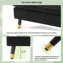 L Shaped Convertible Sectional Sofa 4 Seat Tufted Couch Set With Two Tone Adjust Legs Cloud Movable Ottoman