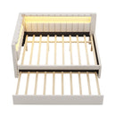 Upholstered Platform Bed With USB Ports And LED Belt