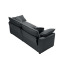 Modern 2 Seater With 4 Pillows, Upholstered Deep Seating Loveseat