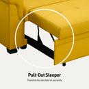 Lucca - Linen Reversible Sleeper Sectional Sofa With Storage Chaise