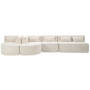 Upholstered Sofa Free Combined Sofa Couch With 2 Chaise Lounge And Five Back Pillows For Living Room