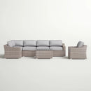 Stylish Sofa Seating Group With Cushions Perfect For Outdoor Gatherings