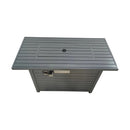 Outdoor Fire Pit Table With Lid, Durable Construction - Gray