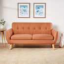 Modern Loveseat Sofa With Button Tufted Backrest