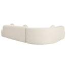 Extra Large Sectional Sofa Soft Fabric Upholstery, Elegant Curved Design With 3 Round Cushions, High - Resilience Foam For Ultimate Comfort - Beige