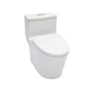 1 Piece Toilet For Bathroom, Dual Flush 1.24 / 1.43 Gpf, Soft Closing Seat - White