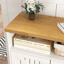 Modern Minimalist Shoe Cabinet With Sliding Door Design - White