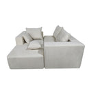 Modular Corner Sofa With Soft Linen Fabric