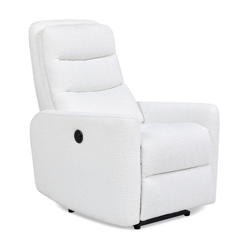 Bloomy - High Back Power Recliner Motion Chair - Chiffon White