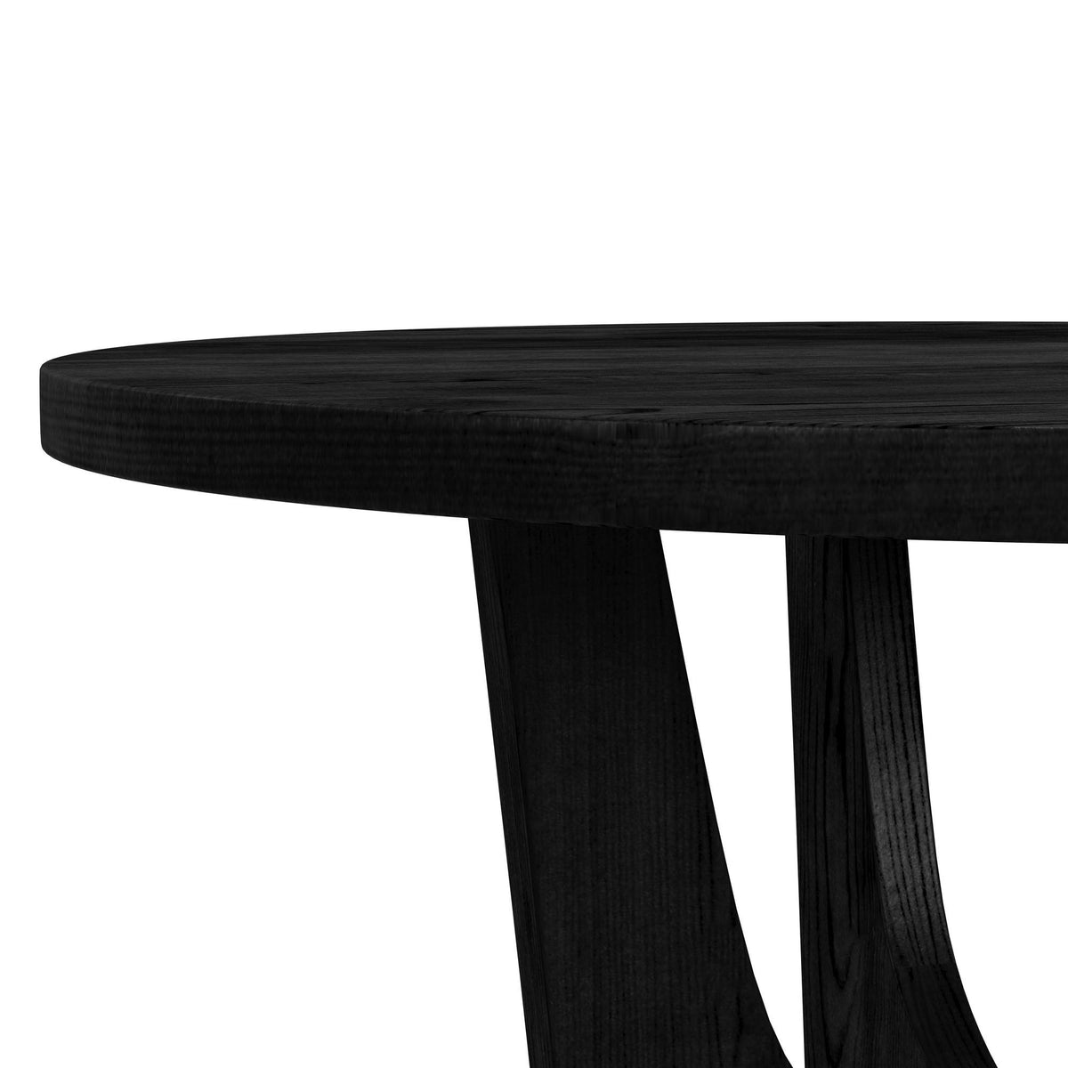Oregon Round Table With Wood Top in Black by Elements International, view 4