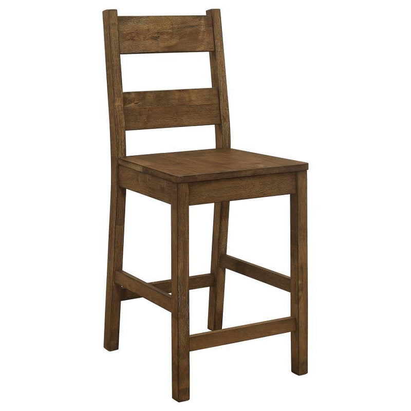 Coleman - Wood Counter Chair (Set of 2) - Rustic Golden Brown - Atlantic Fine Furniture Inc