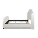 Addison - King Tufted Panel Bed Frame - Cloud White