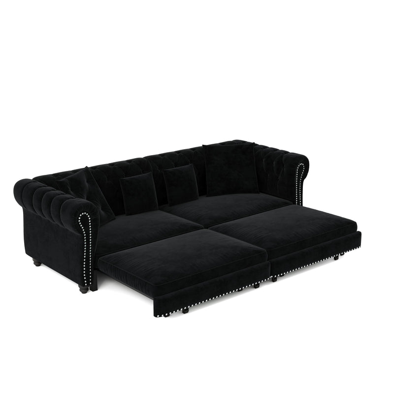 3 In 1 Pull Out Convertible Sleeper Sofa Bed