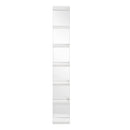 Glam Open Shelving Rack With Mirrored Back For Living Room - Cream / White