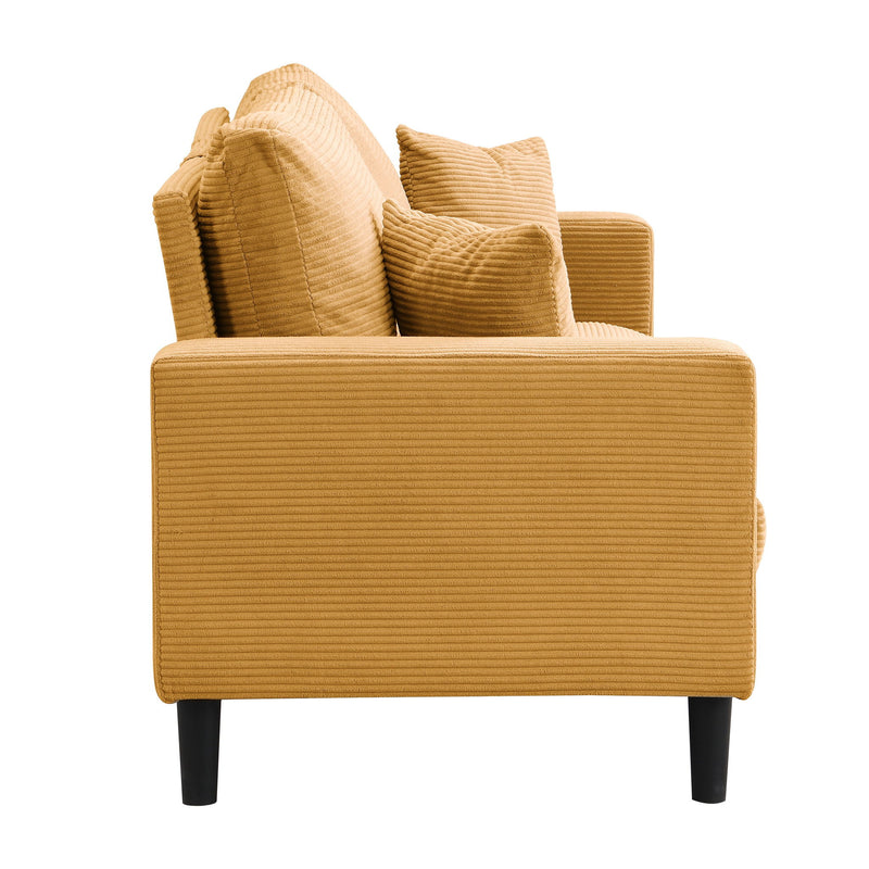 Modern Upholstered 2 Piece Sofa Set With 3 Seater And 2 Seater