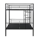 Modern Metal Bunk Bed, Full Over Full, No Box Spring Needed - Black