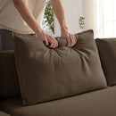 Modular L Shaped Floor Living Room Sofa Set With 6 Pillows