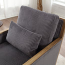 Comfy Accent Barrel Chair, 360 Degree Swivel