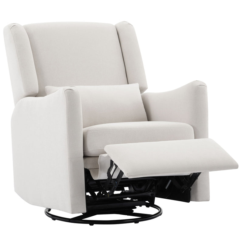 Wide Wingback Swivel Rocker Recliner Chair For Living Room