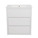 Double Sinks Bathroom Vanity Set With 2 Ceramic Basins