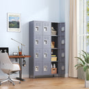 12 Door Lockers With Lock For Secure Storage Construction - Gray