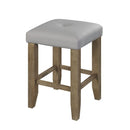 Charnell - Counter Height Stool (Set of 2) - Gray Synthetic Leather & Oak