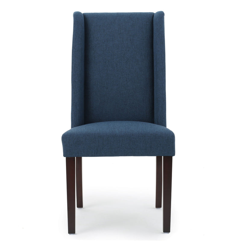 High Back Dining Chair With Wingback Design (Set of 2)