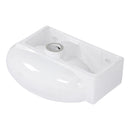 Modern Aesthetic Rectangle Wall Mount Bathroom Sink With Single Faucet Hole