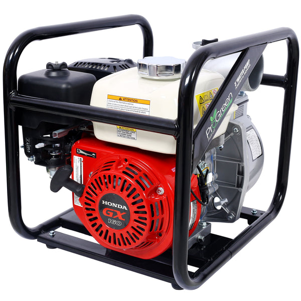 Honda - Gx160 Engine Water Pump 3" 264Gpm With 3In Npt Coupler And 25Ft Flat Hose, Aluminum - Black / Red