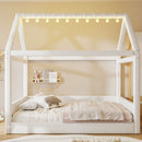 Upholstered House Style Daybed With LED Light Strips