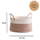 Francis - Cotton Round Laundry And Storage Basket