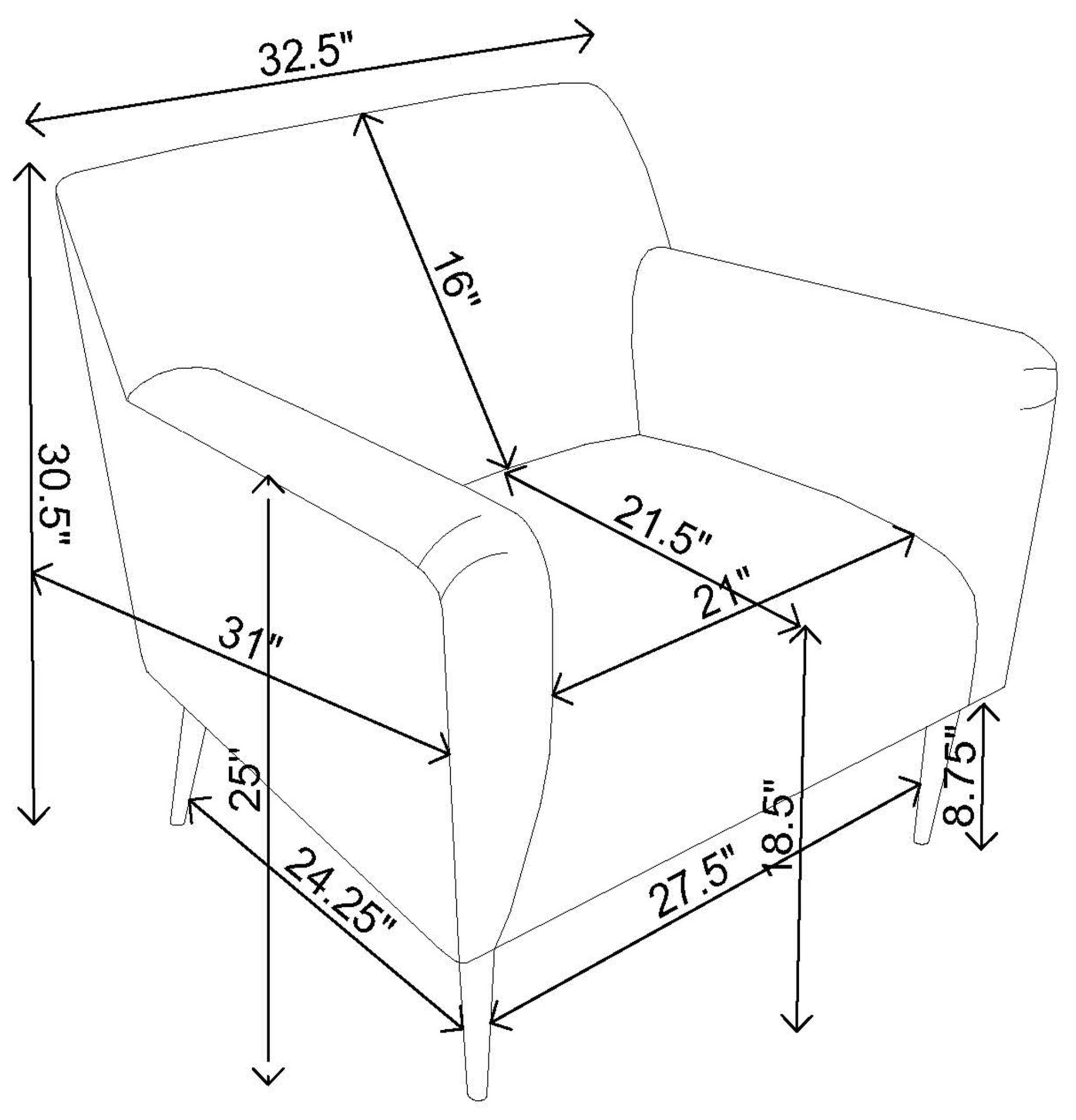 Darlene Upholstered English Arm Accent Chair Lemon - Atlantic Fine Furniture Melbourne FL