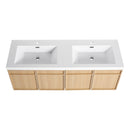 Wall-Mounted Bathroom Vanity With Resin Sink And Soft Closing Doors