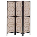 Vulcan - 3 Panel Room Divider Folding Shoji Screen - Cappuccino