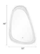 Noralie - 46" Accent Mirror With LED - Mirrored & Faux Diamonds