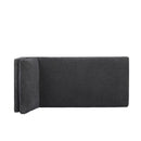 Fabric Upholstered Chaise Lounge With Iron Bracket Legs - Gray