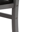Metal Dining Chairs With Steel Legg, High Back Armless Design
