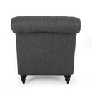 Chaise Lounge With Button Tufted Diamon Stitch