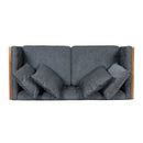 Retro Modern Loveseat With Button Tufted Upholstery