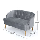 Modern Classic Shell Backed Loveseat