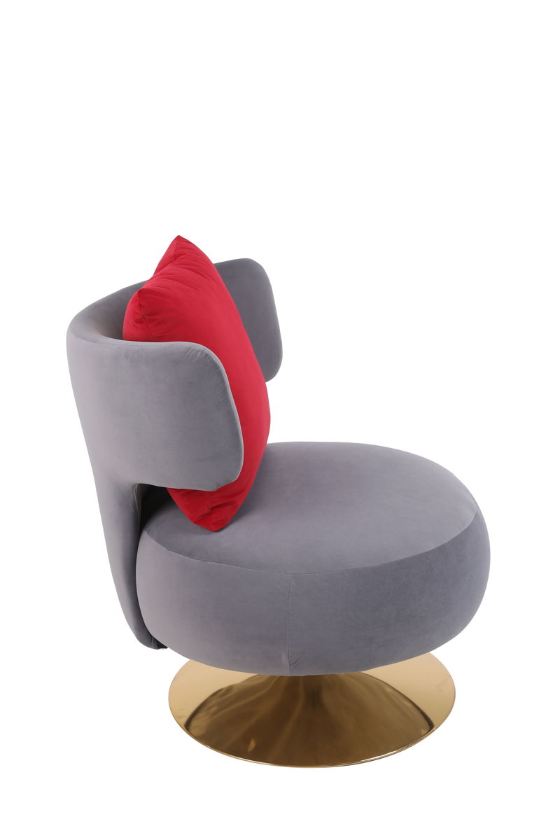 Swivel Accent Chair Armchair, Round Barrel Chair For Living Room Bedroom