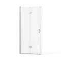 Bifold Frameless Shower Door With Tempered Clear Glass