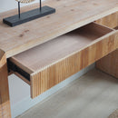 Rustic Modern Console Table With Drawer Storage - Natural Wood