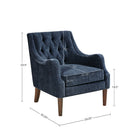 Button Tufted Accent Chair Vintage Style