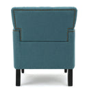 Harrison - Tufted Club Chair With Plush Cushion And Studded Trim - Dark Teal