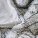 Luxury Throw Blanket With Streaks - Gray